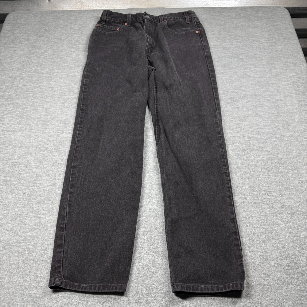 Levis 550 Jeans Mens 36x32 Black Relaxed Fit Tapered Leg‎ Denim USA Made